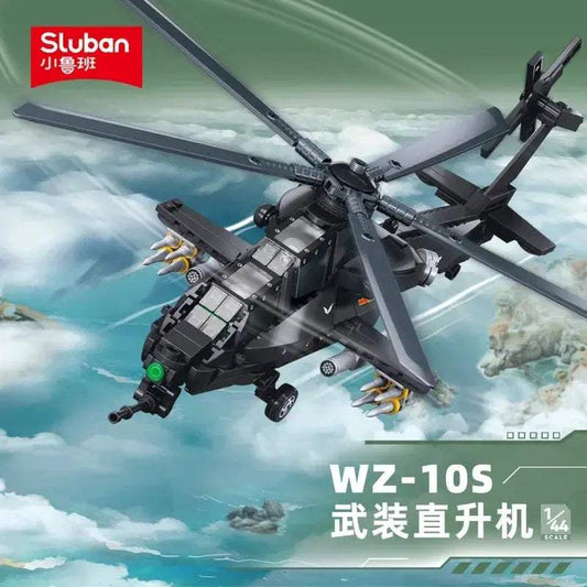 High-Quality Educational Building Blocks 419-Piece Military Gunship Helicopter for Creative Kids - ToylandEU