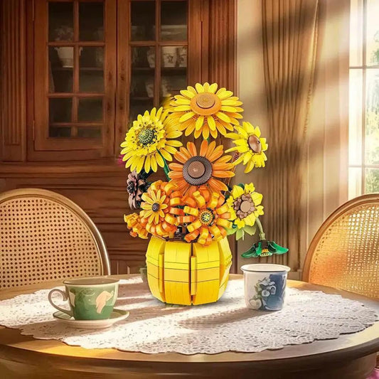 MOC Hot 1009PCS Sunflower Potted House Decoration Building Blocks Set - ToylandEU™
