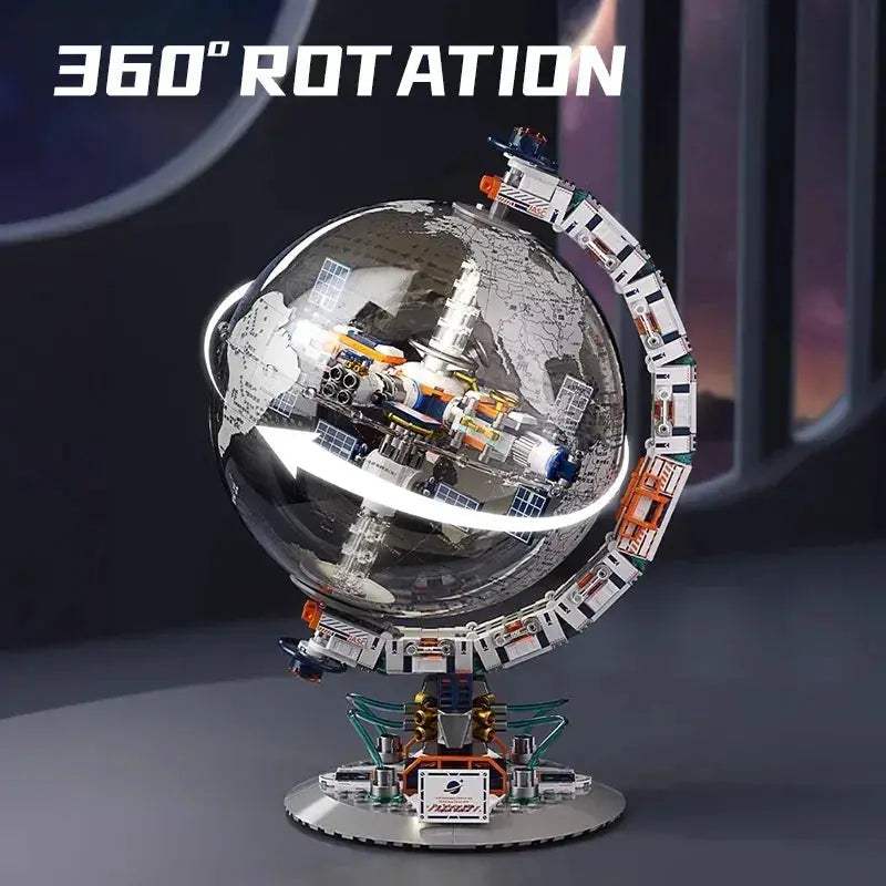 Innovative Space Station Building Blocks Set With Transparent Globe For Children Educational Toy Gift - ToylandEU