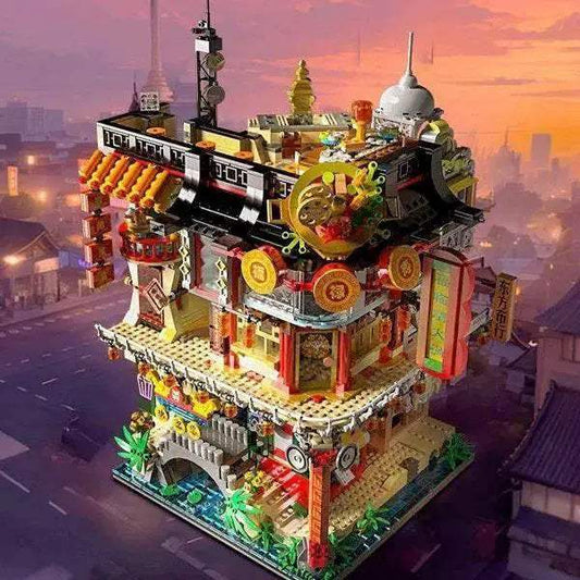 4653PCS Creative Expert City Street View Chinatown Model - ToylandEU™