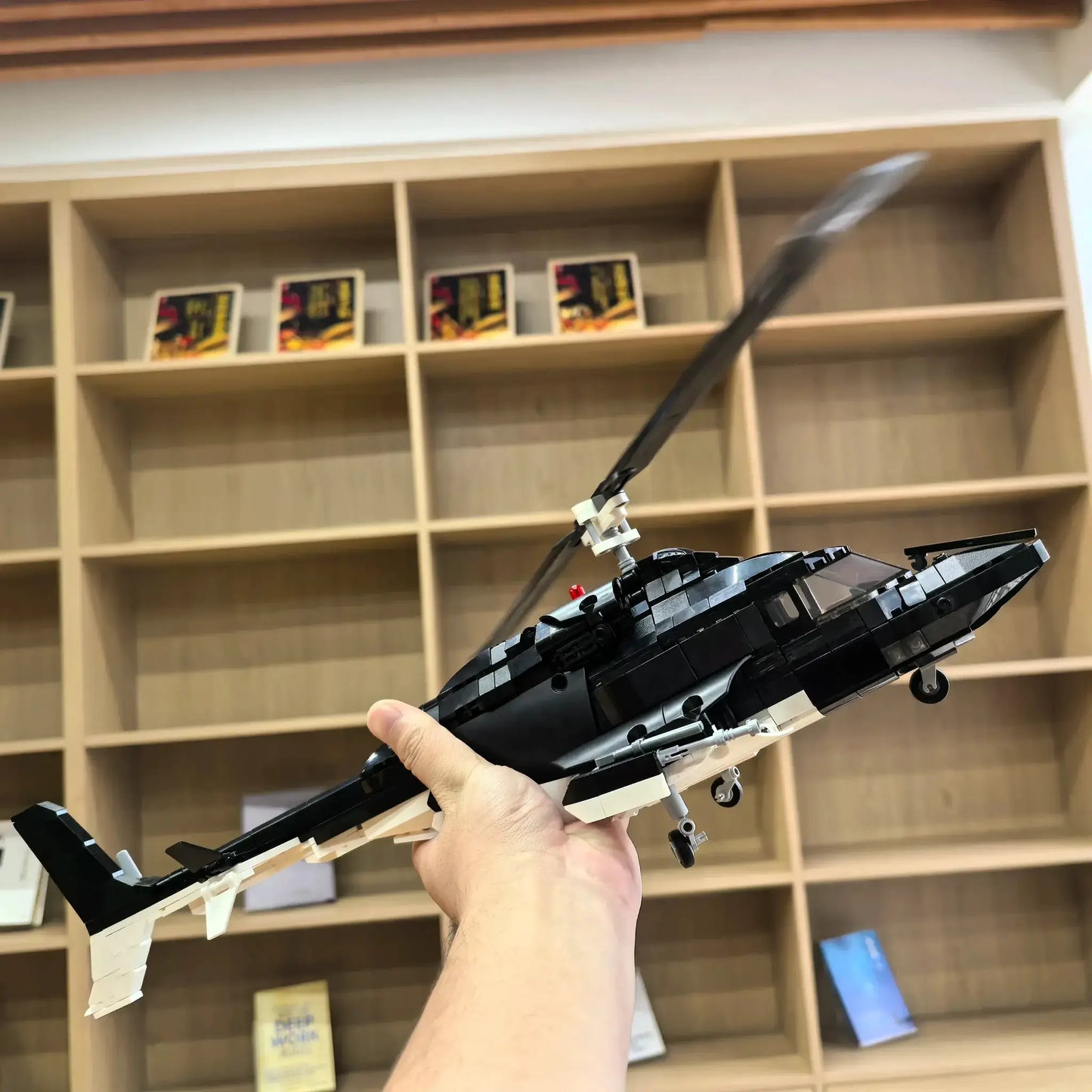 MOC MOC Airwolf Bell 222 Helicopter Lego Compatible Building Blocks DIY Assembly - ToylandEU