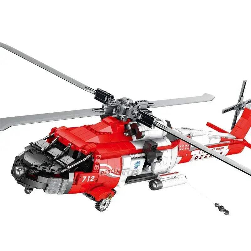 MOC MOC Lego Compatible HH60J Black Hawk Helicopter Building Blocks Realistic Model - ToylandEU