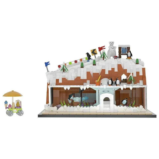 MOC MOC Penguin Pavilion Model Building Blocks Cute Animal Building Bricks MOC - ToylandEU™