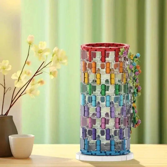 MOC MOC Rainbow Vase Model Building Blocks Flower Vase Gift Building Bricks MOC - ToylandEU™