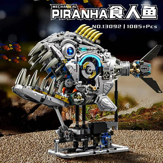 Mechanical Piranha Building Blocks Kit Lego Compatible - ToylandEU™