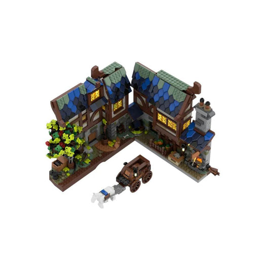 MOC Medieval Blacksmith Nook Building Blocks Toy Gift - ToylandEU