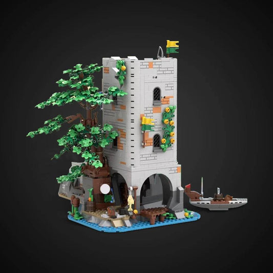 MOC Medieval Forestmen River Fortress Model Building Blocks Gift - ToylandEU