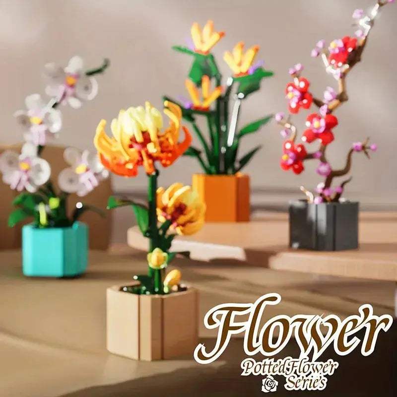 Miniature Flower Building Blocks Gift Set for Moms - ToylandEU