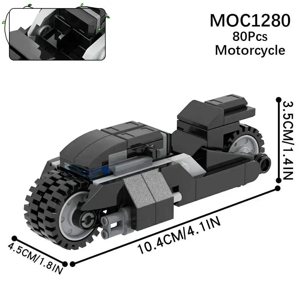 Motorcycle Building Blocks Figure Set For Educational Fun - ToylandEU