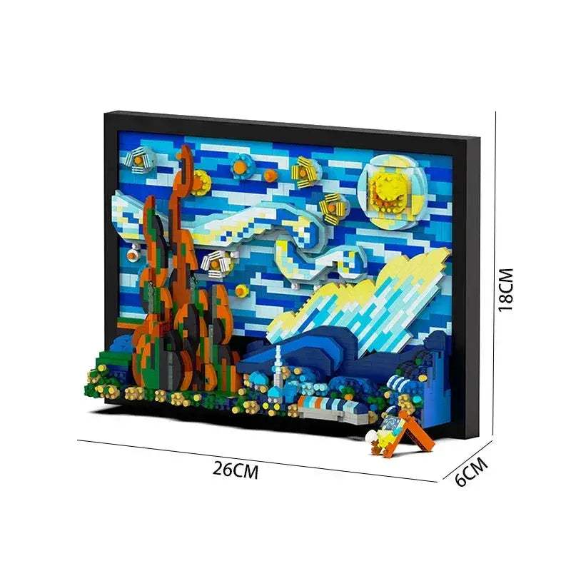 Premium 1731 Piece Creative 3D Oil Painting Building Blocks Set With Famous Art Photo Frame For Adults And Kids - ToylandEU