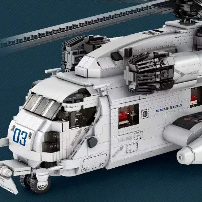 Premium Building Blocks Set Lego Compatible Military Moc CH 53 Transport Helicopter 2192 Pieces For Teens And Collectors - ToylandEU