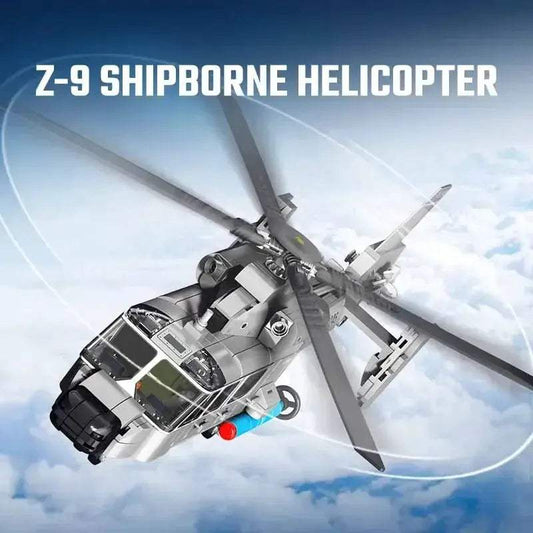 Premium Building Blocks Shipborne Helicopter Assemblage MOC Armed Fighter Aircraft Model For Kids And LEGO Fans - ToylandEU
