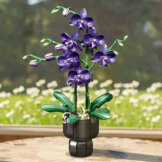 Premium DIY Flower Bouquet Building Blocks Kit With Violet And Tulip 3D Eternal Love Gift For Flower Lovers - ToylandEU
