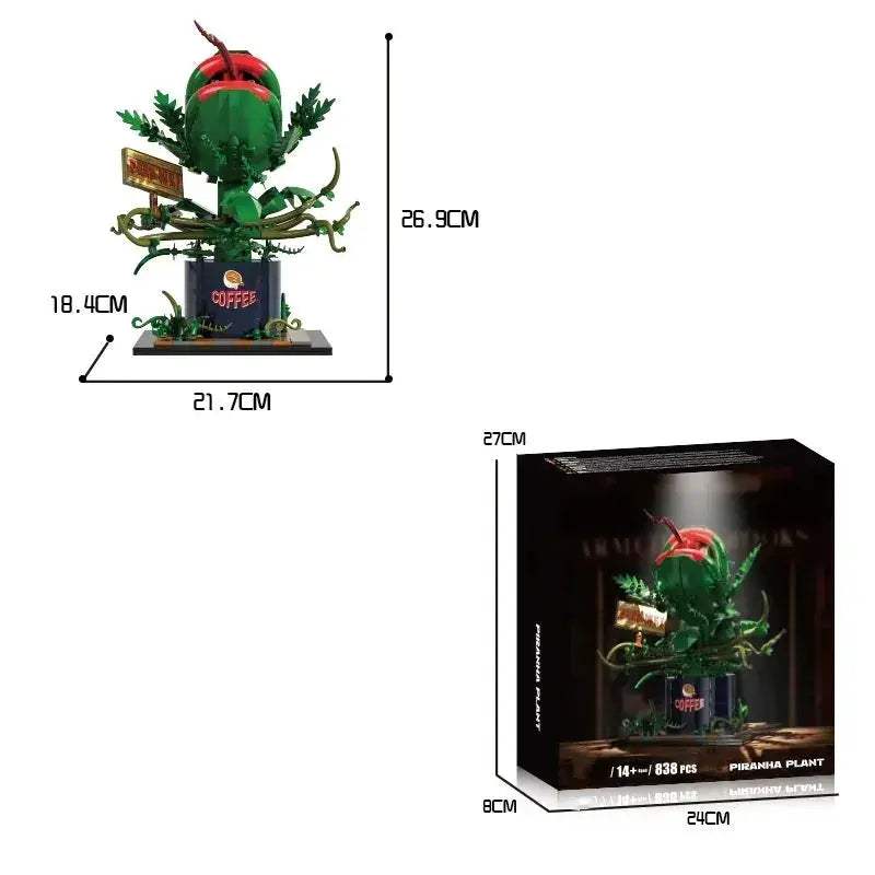 Premium Horror Series Building Blocks Set With Big Mouth Flower MOC For Halloween Enthusiasts - ToylandEU