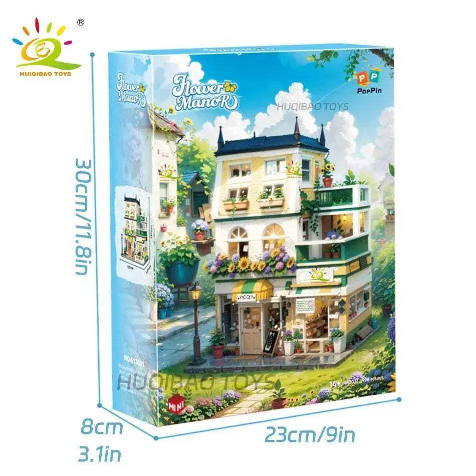 Premium Mini Garden Hotel Model Building Blocks Set with Detailed City Street Design for Creative Children and Adults - ToylandEU