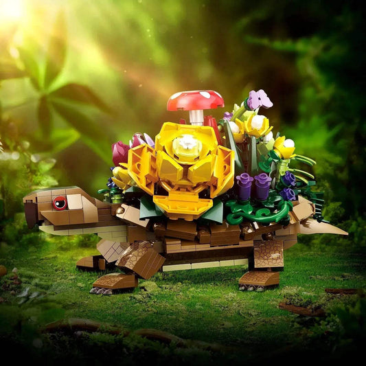 Premium Turtle Flower Planter Building Blocks For Kids - ToylandEU