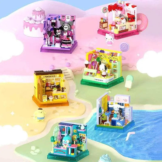 MOC Sanrio Building Blocks Hellokitty Kuromi Bakery Ocean Restaurant - ToylandEU™
