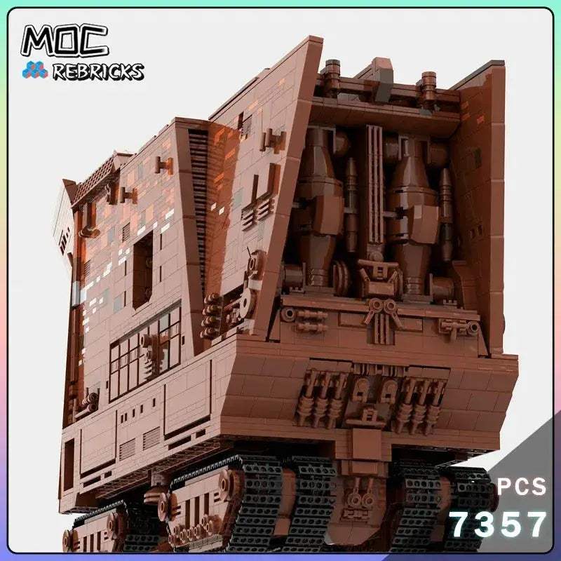 MOC Space War Desert Tracked Vehicle Creative Building Blocks Set - ToylandEU