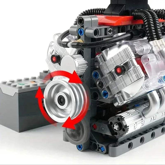 V8 Engine Building Blocks Set 487 Pieces Gearbox - ToylandEU™