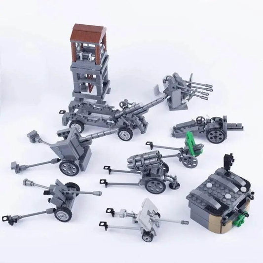 MOC WW2 German Military Cannon Building Blocks Kit Artillery Toys - ToylandEU™