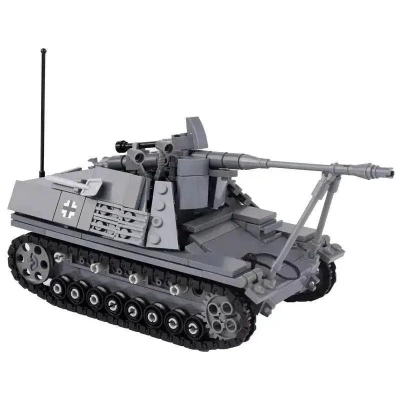 MOC WW2 Military Series Main Battle Tank Building Blocks Germany Nashorn Sd.Kfz.164 MOC Bricks Model Building Bricks MOC Gift for Boys - ToylandEU™