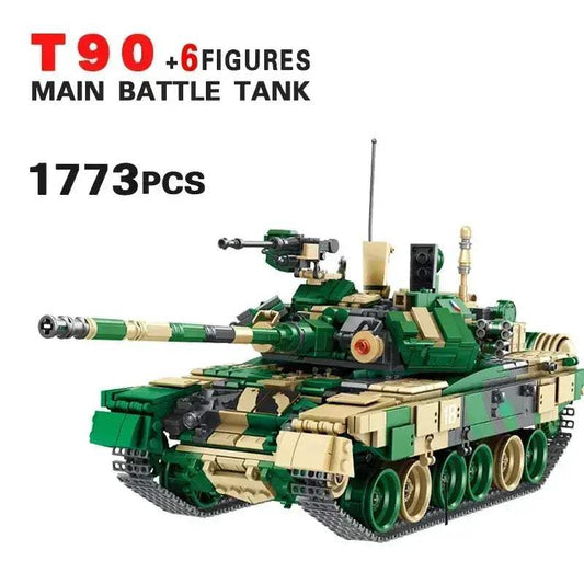 WW2 Military Tank Building Blocks Educational T90 - ToylandEU™