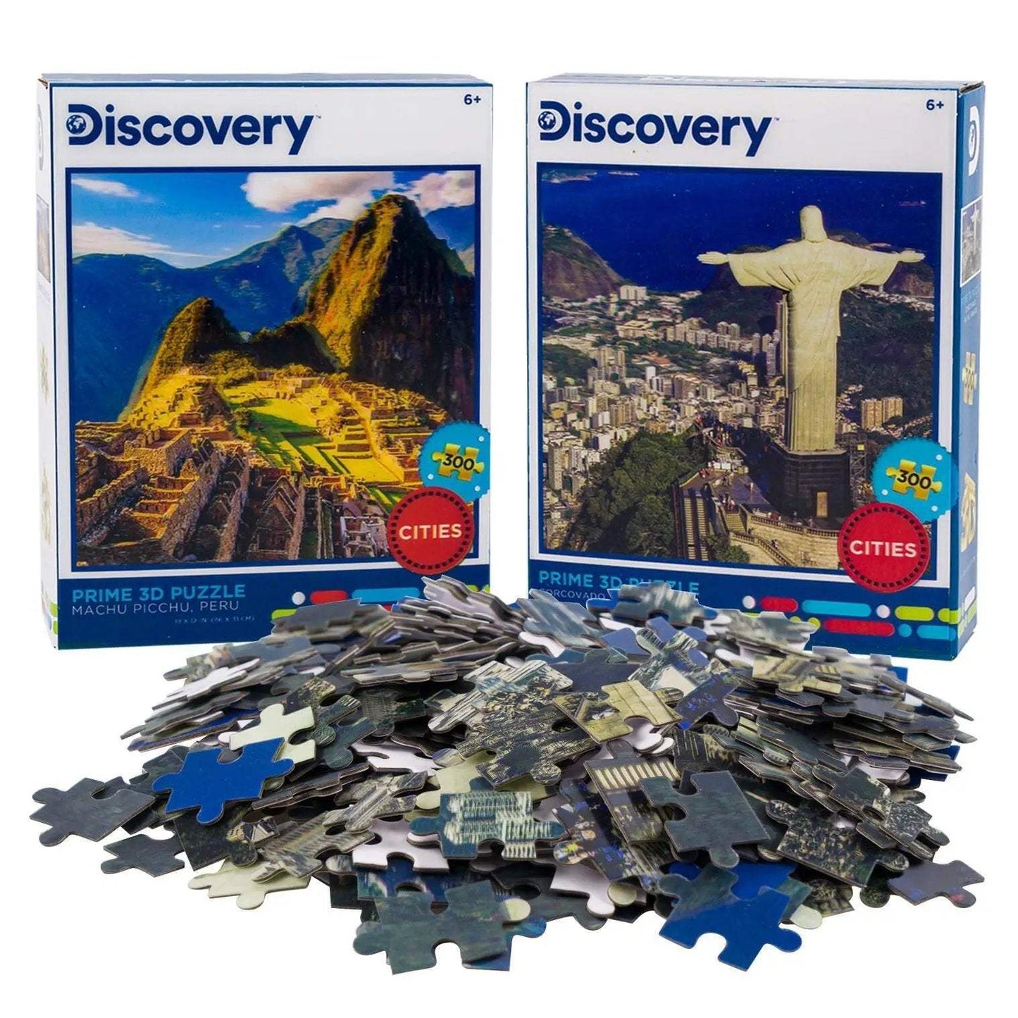 Machu Picchu & Rio Set of 2 300 Piece Lenticular Jigsaw Puzzles Prime 3D - Puzzle Merchant