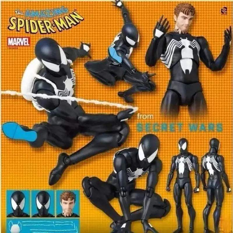 Mafex Spiderman Figure Symbiote Black Suit Venom Collectible - ToylandEU