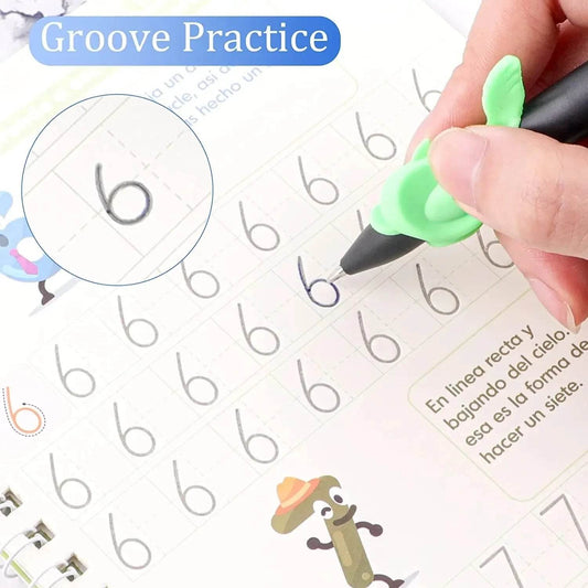 Magic Writing Book in Portuguese Calligraphy Notebook for Kids Reusable Educational Montessori Letter Practice Toy - ToylandEU