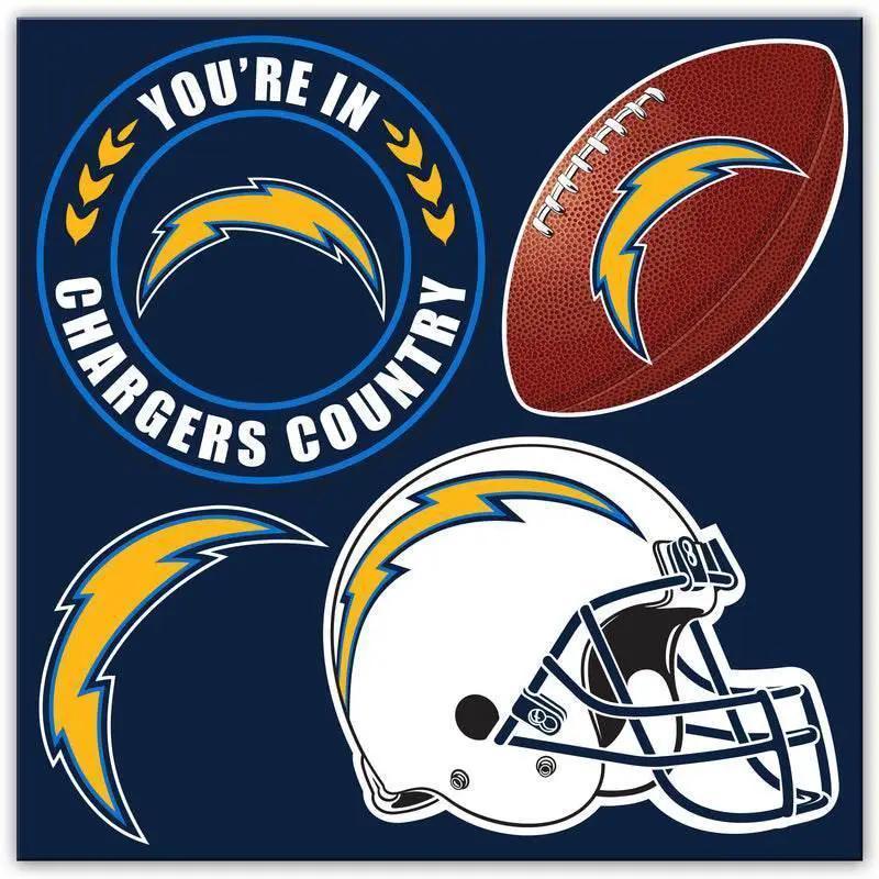 Los Angeles Chargers Magnetic Kit 4 Piece Fridge Magnet Set - ToylandEU™