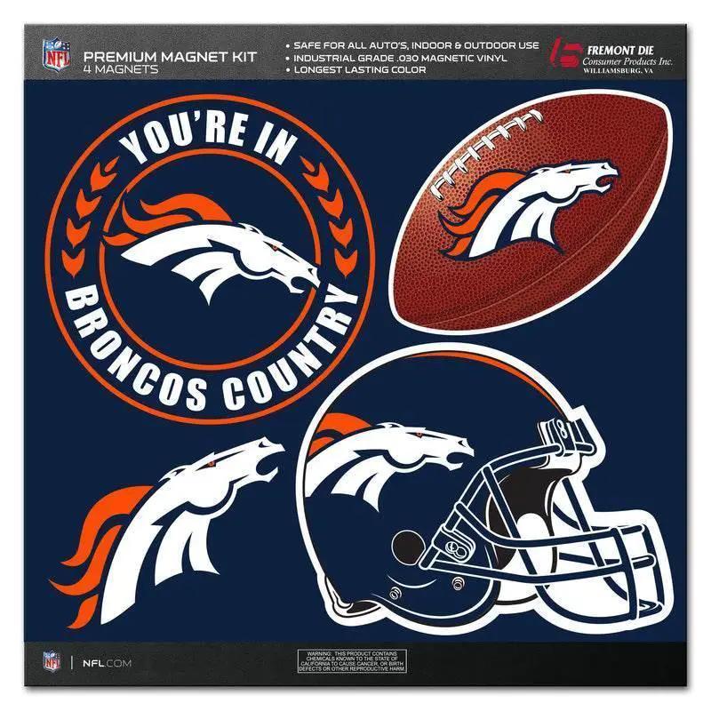 Denver Broncos Magnet Kit Four Piece Colorado NFL Team - ToylandEU™