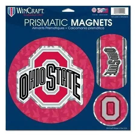 Ohio State Buckeyes Prismatic Die Cut Magnet Set of 3 11x11 - ToylandEU™