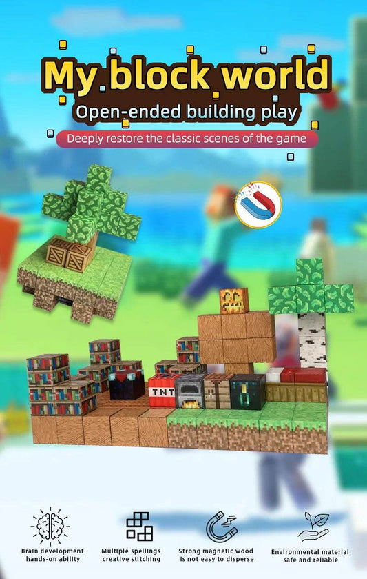 Magnetic Blocks Build Magnet Mine World Set for Kids Toys - ToylandEU