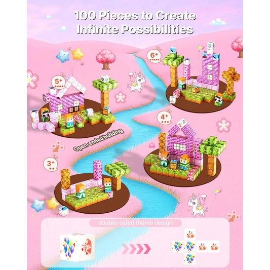 Magnetic Blocks | Princess Castle Set | Toylandeu™