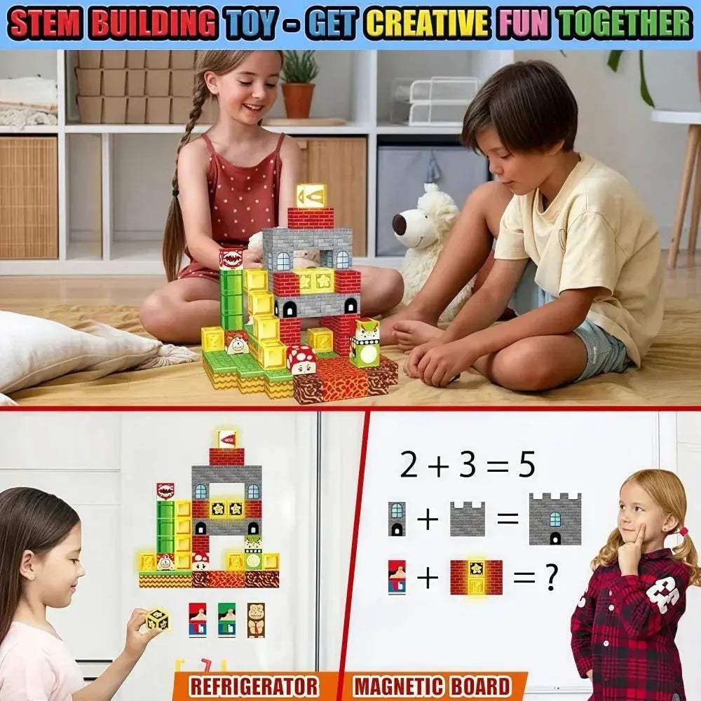 Magnetic Building Blocks DIY STEM Toy For Kids Educational - ToylandEU