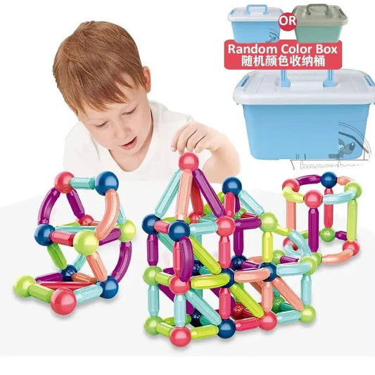 Magnetic Building Blocks Metal STEM Toys Safe For Kids - ToylandEU™