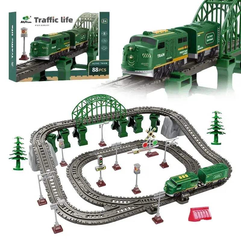 Magnetic Electric Train Set With 88 Pieces And Tracks - ToylandEU