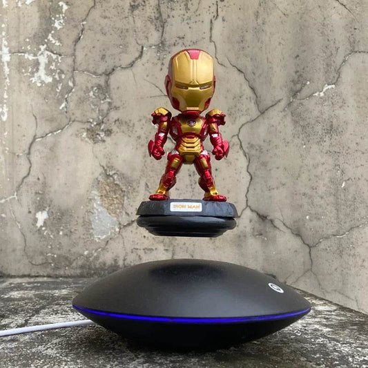 Magnetic Floating Iron Man LED Figurine - 360° Rotating Desk Light - ToylandEU