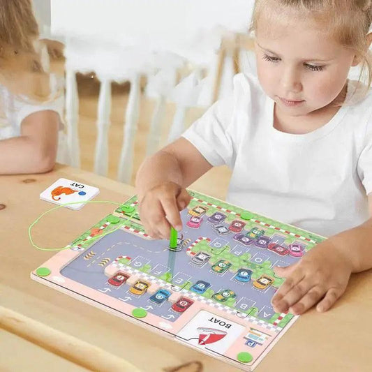 Magnetic Maze Wooden Puzzle Travel Quiet Board Ages 3 To 6 Montessori Educational Toy Color Shape Sorting - ToylandEU™