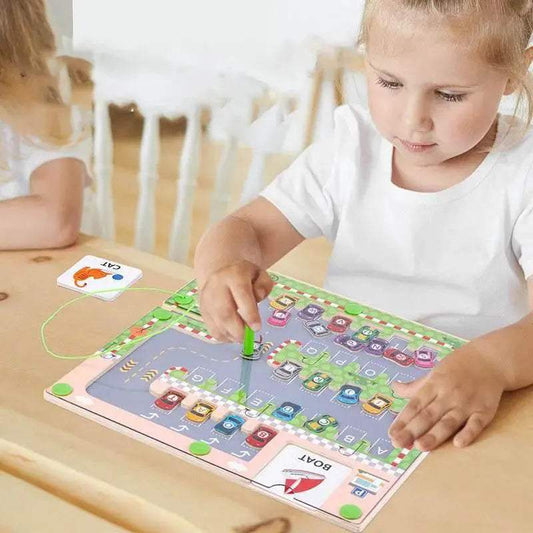 Magnetic Maze Toys Wooden Puzzle Sorting Shape Color Travel Airplane Activity Quite Board Montessori Preschool Educational Toys - ToylandEU