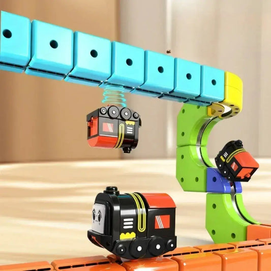 Magnetic Rail Racing Car Set For DIY Construction Tracks - ToylandEU