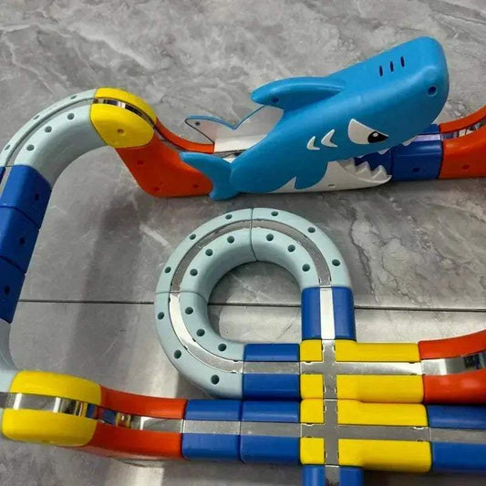Magnetic Track Toy Car Set For DIY Gravity Racing No Battery - ToylandEU™