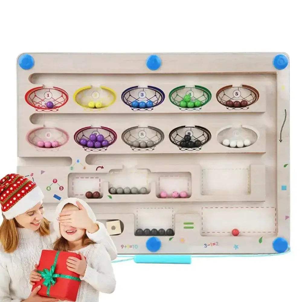 Magnetic Wooden Color and Number Maze Montessori Toy for Toddlers and Preschoolers - ToylandEU™