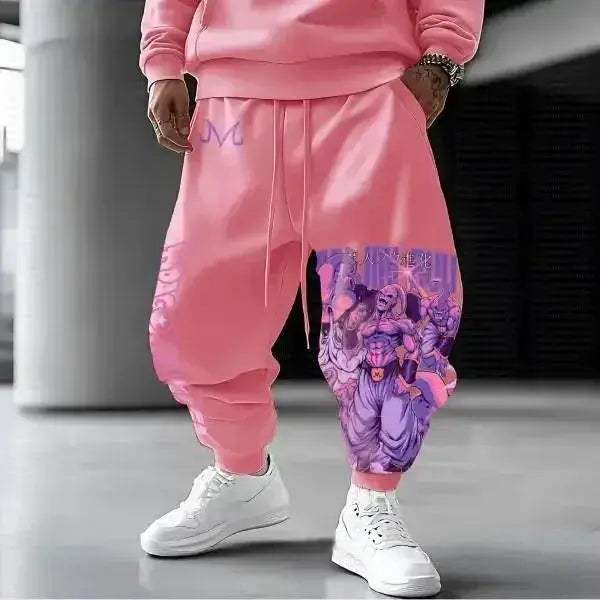 Majin Buu Anime Joggers Unisex Sweatpants Loose Fit Plus Size - ToylandEU