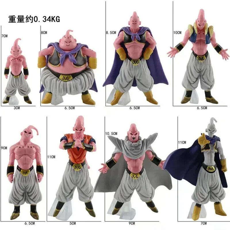 Majin Buu Figures Dragon Ball Z 8 Piece PVC Collectible