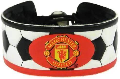 Manchester United Leather Soccer Bracelet With Ceramic Bead - ToylandEU
