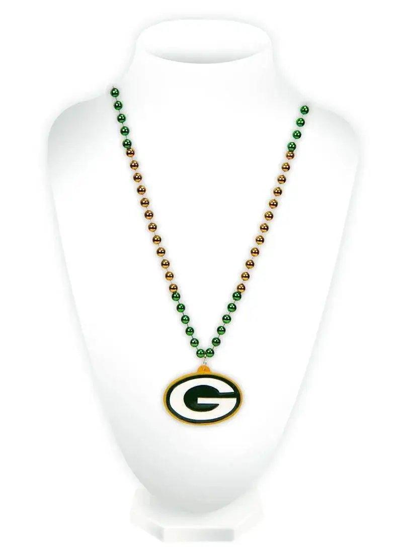 Green Bay Packers Beads With Medallion Mardi Gras Style - ToylandEU™