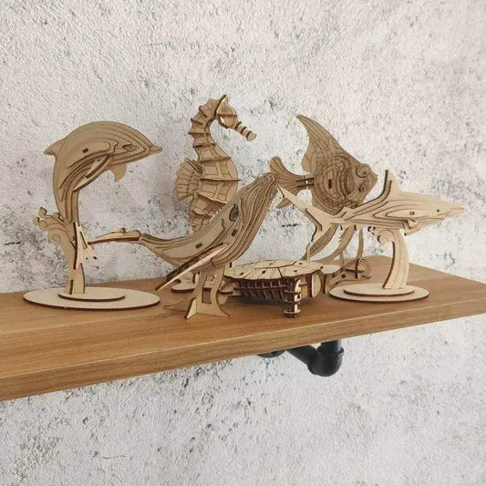 Marine Life Series 3D Wooden Puzzle Gift for Kids - ToylandEU™
