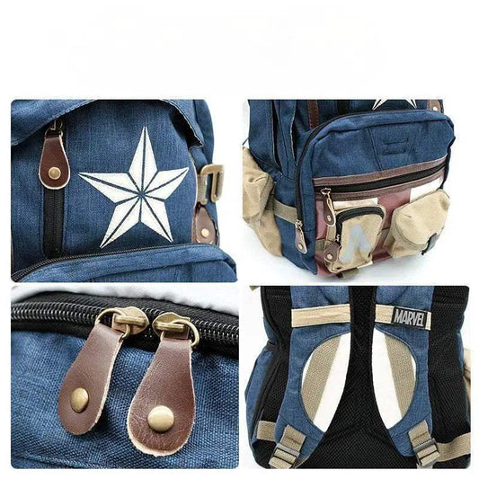 Marvel Avengers Deadpool Captains America Backpack Anime Cartoon Outdoor Leisure Travel High Capacity Backpack Gifts - ToylandEU