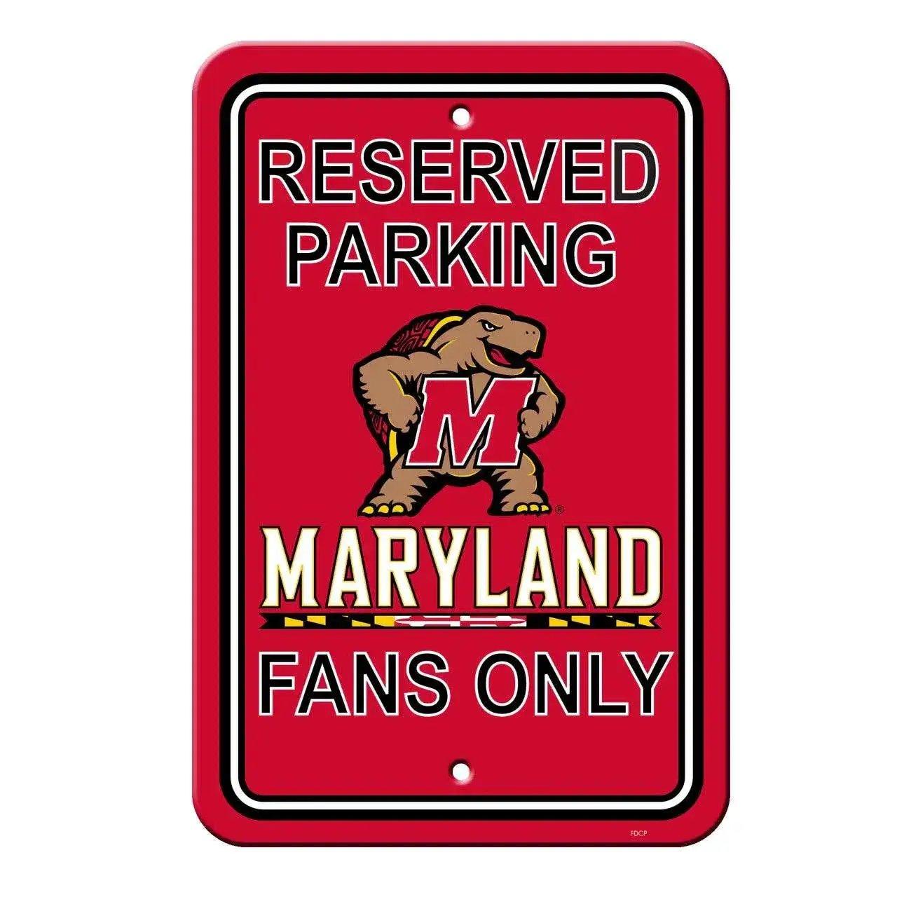 Maryland Terrapins Reserved Parking Sign 12x18 Plastic - ToylandEU™